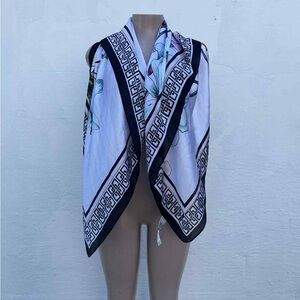 Chico's Black and White Geometric Scarf